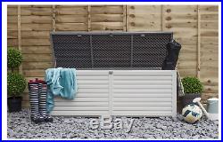 Extra Long Utility Storage Box Container Outdoor Garden Patio Shed Lockable New