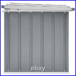 Galvanised Steel Garden Storage Box Chest Utility Box Shed Tools, Waterproof
