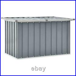 Galvanised Steel & Plastic Garden Storage Box, Grey, 109x67x65cm