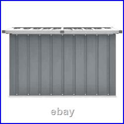 Galvanised Steel & Plastic Garden Storage Box, Grey, 109x67x65cm