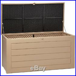 Garden Gear Outdoor 680L Storage Box Waterproof Plastic Utility Chest Sit-on Lid