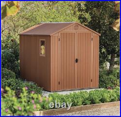 Garden Keter Darwin 6 x 8ft Shed In Brown Ideal Garden Storage Solution Lockable