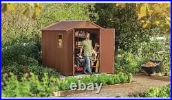 Garden Keter Darwin 6 x 8ft Shed In Brown Ideal Garden Storage Solution Lockable