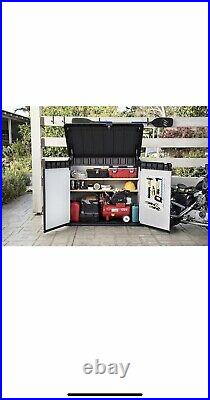 Garden Lockable Storage Box Bike Shed Tool Shed Bin Shed- 124 x 140cm XL SIZE