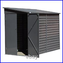 Garden Shed 9 x 5ft Outdoor Storage Bike Tool Shed Pent Roof Lockable Metal Shed