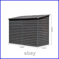 Garden Shed 9 x 5ft Outdoor Storage Bike Tool Shed Pent Roof Lockable Metal Shed