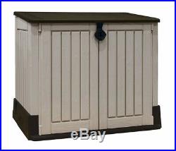 Garden Shed Storage Midi Plastic Keter Beige Brown FREE NEXT DAY DELIVERY New