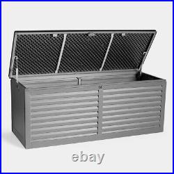 Garden Storage Box 390L Lockable Weatherproof Outdoor Utility Chest Gas Assisted