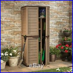 Garden Storage Box 540L Outdoor Waterproof 4 Shelf Plastic Utility Chest Cabinet