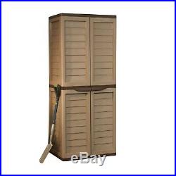 Garden Storage Box 540L Outdoor Waterproof 4 Shelf Plastic Utility Chest Cabinet