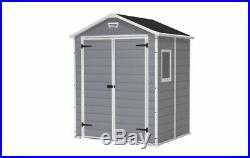 Garden Storage Shed Keter Outdoor Plastic BBQ's and DIY tools 6x5 ft Manor
