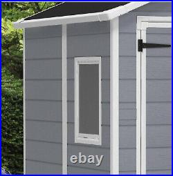 Garden Storage Shed Keter Outdoor Plastic BBQ's and DIY tools 6x8 ft Manor