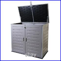 Garden Storage Shed Outdoor Plastic Weather Resitant Storage Utility Box XL