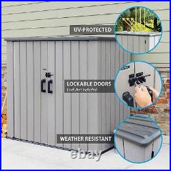 Garden Storage Shed (Storm Dust) Lifetime Utility Plastic HDPE Storage Unit