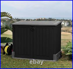 Garden Storage Shed Weather Resistant Outdoor Durable Bin Store130 X 74 X 110cm