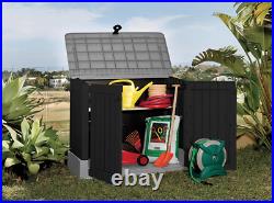 Garden Storage Shed Weather Resistant Outdoor Durable Bin Store130 X 74 X 110cm