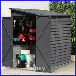 Heavy Duty Metal Garden Shed Pent Roof Outdoor Tools Storage Warehouse Garage UK