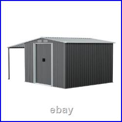 Heavy Duty Outdoor Bicycle Shed Bike Tool Storage Garden Canopy Galvanized Steel