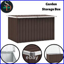 Heavy Duty Outdoor Garden Storage Shed Box Furniture Cabinet Terrace Metal Trunk