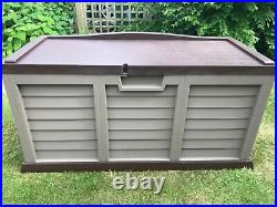 Heavy Duty Outdoor Storage Box Plastic Garden Bench Seat Large Lockable Unit