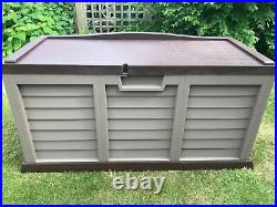 Heavy Duty Outdoor Storage Box Plastic Garden Bench Waterproof Chest Cushion