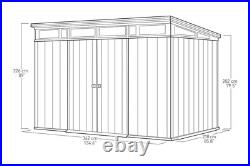 Keter Artisan 11ft x 7ft / 3.4 x 2.1m Garden Plastic Storage Shed with Floor New