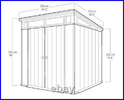 Keter Artisan 7ft x 7ft 2 / 2.1 x 2.2m Garden Storage Shed Floor Included New