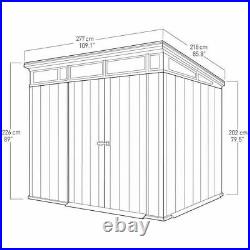 Keter Artisan 9ft 2 x 7ft / 2.8 x 2.1m Plastic Garden Storage Shed New