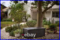 Keter Brightwood 454L Outdoor Garden Storage Box Garden Furniture Brown