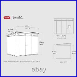 Keter Cortina 9ft 2 x 7ft / 2.8 x 2.1 m Garden Storage Durable Plastic Shed