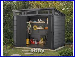 Keter Cortina 9ft 2 x 7ft 2.8 x 2.1m Durable Garden Plastic Storage Shed New