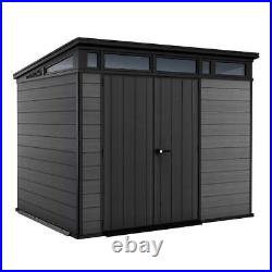 Keter Cortina Outdoor Garden Storage Shed 9 x 7ft Light Grey Heavy-duty DURABLE