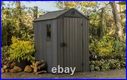 Keter Darwin Shed Grey 6 X 4 Ft Waterproof Outdoor Garden Storage Box Window