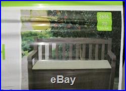 Keter Eden Bench Outdoor Storage Box Garden Furniture- BROWN. FREE DELIVERY