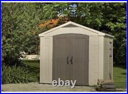 Keter Factor 8 x 6 ft Garden Storage Shed With Floor