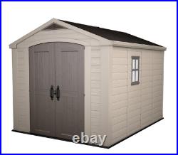 Keter Factor 8ft x 11ft / 2.5 x 3.3m Garden Plastic Durable Storage Shed New
