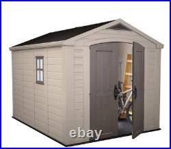 Keter Factor 8ft x 11ft / 2.5 x 3.3m Garden Plastic Durable Storage Shed New