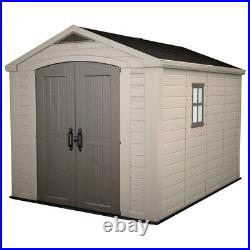 Keter Factor 8ft x 11ft (2.6 x 3.3m) Garden Shed Plastic Storage New