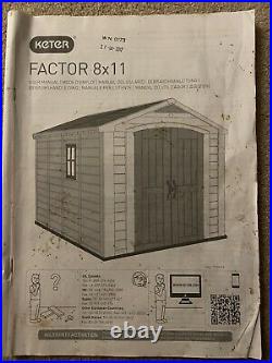 Keter Factor 8ft x 11ft 2.6 x 3.3m Garden Storage Shed