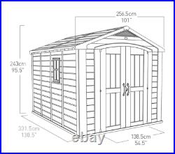 Keter Factor 8ft x 11ft / 2.6 x 3.3m Garden Storage Shed Floor Included