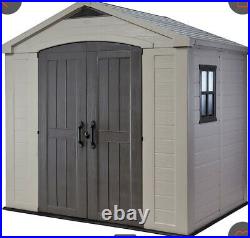 Keter Factor Apex Garden Storage Shed 8 x 6ft Beige/Brown ONLY BOX 2 OF 2