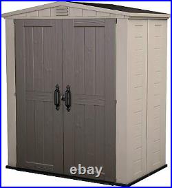 Keter Factor Outdoor Garden Storage Shed, Beige, 6 x 3 ft Fast delivery