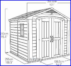 Keter Factor Plastic Garden STORAGE Shed 15 Year Guarantee 8x11ft DURABLE Free