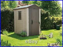 Keter Factor Plastic Garden Storage Shed, Beige, 4 x 6 ft, Collection only