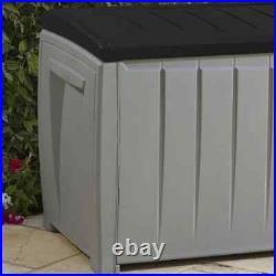 Keter Garden Storage Box Novel 340L Outdoor Entryway Trunk Chest Bench Box