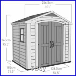 Keter Garden Storage Shed Factor 86 (8x6) Beige 211248