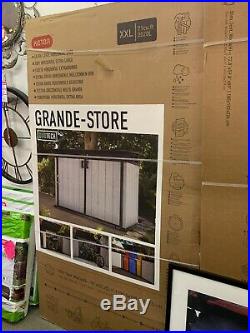 Keter Grande Store Duo Tech XXL Horizontal Garden / Bin Storage Brand New
