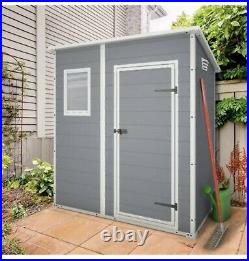 Keter Grey Manor Pent Plastic Garden Shed 6ft x 4ft Storage Shed FREE DELIVERY
