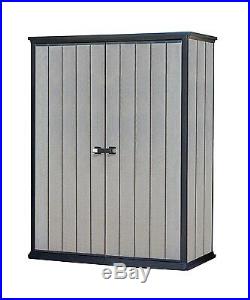 Keter High Store Outdoor Plastic Garden Storage Shed Vertical Unit Tools Patio 1