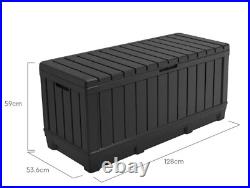 Keter Kentwood Plastic Garden Outdoor Storage Chest Box 350L Weather Resistant
